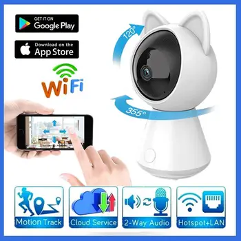 A280 Smart WiFi Kamery Inteligentné 360° Úplné Zobrazenie HD 1080P Bezpečnostné Kamery Pre Vnútorné Domov Baby Dohľad