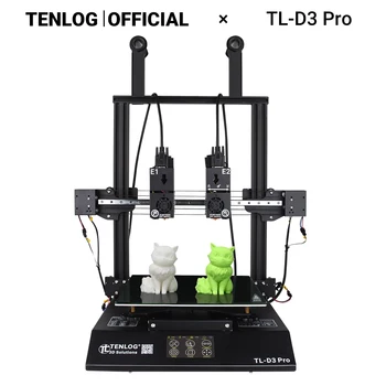 TENLOG TL-D3PRO S TMC2208 Nezávislé Dual Vytláčacie 3D Tlačiarne IDEX Veľké Tlač Veľkosť LCD Dotykový displej