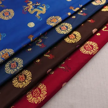 Saténové látky Čínsky brocade, žakárové tkaniny a tkaniny pre šaty materiál pre cheongsam