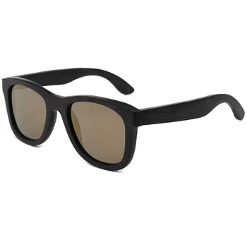 2020 Nový Bamboo farbené black eco-friendly slnečné okuliare | 5640 mužov námestie okuliare, rám | TACUV400 dámy bežné slnečné okuliare