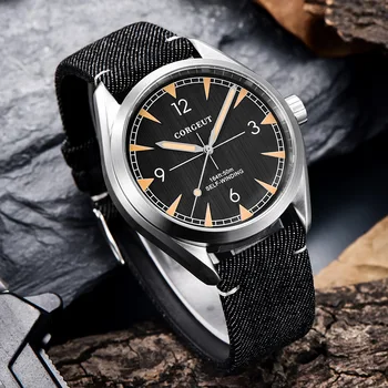 Corgeut 41mm Automatické Mechanické Hodinky Mužov Business Luxusné Značky Módny Kožený Remienok Svetelný Nepremokavé Pánske Náramkové hodinky