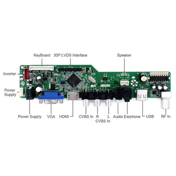 Latumab Nový Držiak pre LTN154X3-L09 TV+HDMI+VGA+USB, LCD, LED displej Regulátora Vodič Doska