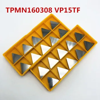 TPMN160308 VP15TF čepeľ z karbidu sústruh kovové nástroje na sústruženie, sústruženie nástroj z nerezovej ocele obrábania TPMN 160308 frézovanie čepeľ