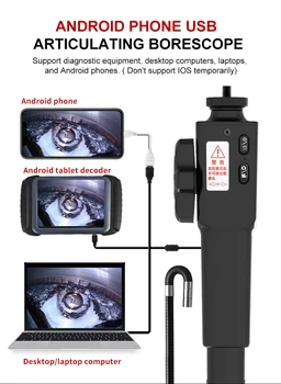 180 ° Iens Rotujúce Endoskopu 8,5 mm 1M Priemyselné Video Endoskopu Inšpekcie Kamera 1080P HD Video Kamera, Rozlíšenie Endoskopu