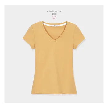 Móda Logo Tlač, T Košele dámske Krátky Rukáv Fashion orange bavlna Žena T-Shirts