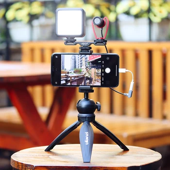Ulanzi PT-2S DSLR Fotoaparát Rozšíriť Dual Cold Shoe Mount Držiak Smartphone Vlog Namontujte Dosku pre Mikrofón, LED Svetlo Držiteľ