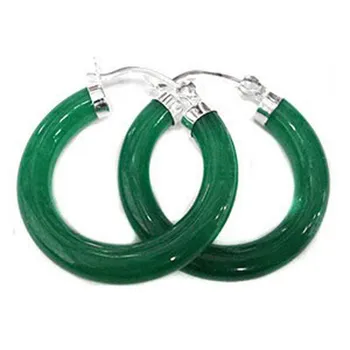 Mujer brinco svadobný Dar slovo Láska krásna 925 Zelená gem Náušnice šperky pre ženy