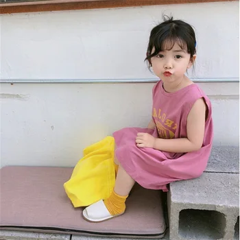 Mihkalev Bavlna Baby šaty dievča letné oblečenie 2020 módne deti sundress pre 2-8Year deti oblečenie dievčatá jumperskirt