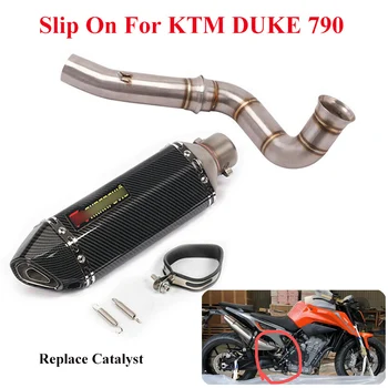 Pre KTM 790 DUKE 790 Motocykel Výfukového Potrubia Vymazať Mačka Polovice Odkaz Časti Potrubia Pripojenie Rúrky Výfukový Tlmič Šál Rúry Pošmyknúť Na