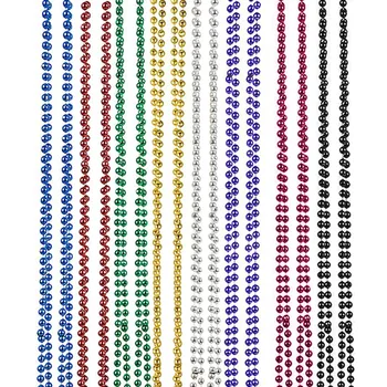 16PCS Mardi Gras, Náhrdelníky, Korálky Party Láskavosti 8 Farieb strana navrhne Farby Kolo Loptu Šperky Čo DIY Zistenia Príslušenstvo