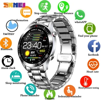 SKMEI Nové C2 Kovové Smart Hodinky Fitness Sledovanie Krvného Tlaku kyslíka Srdcového rytmu Spánku Monitor Smartwatch Pre Android ios Telefón