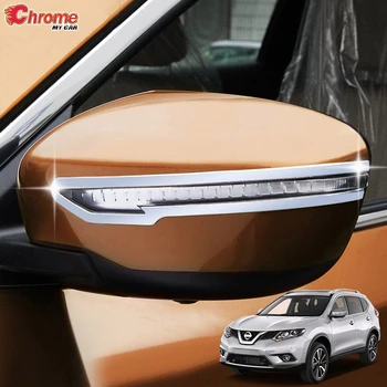 Pre Nissan Rogue X-Trail T32 2016 2017 2018 Chrome Zozadu Bočné Dvere Zrkadlo Pokrytie Čalúnenie Pás Dekorácie Auta Styling