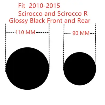Nové Lesklé Čierne uhlíkové vlákna Predné a Zadné Odznak Znak Mriežky batožinového priestoru logo ZNAK pre VW Scirocco Scirocco R
