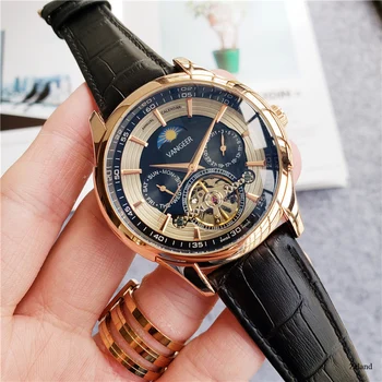 Mens Tourbillon Dizajnér Mechanické Náramkové hodinky Luxusné Top Značky omg Rovnaký Štýl Hodinky Automatické hodinky Business Voľný čas dizajnér