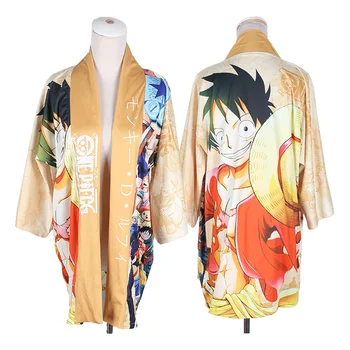 Anime Jeden Kus Opice D Luff Cosplay Kimono Yukata Vrchné Oblečenie Denne Haori Oblečenie Bežné Plášť Cheerleading Jednotné