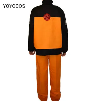 YOYOCOS Anime Naruto Shippuden Naruto Uzumaki Cosplay Ninja Jednotné Orange Bežné Bunda Športové Halloween Výkon Nosenie