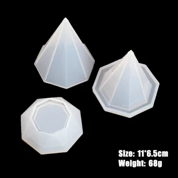 DIY Tvárou Diamond Úložný Box Živice Formy Krúžok Náhrdelník Úložný Box Crystal Epoxidové Formy Duté Diamond Silikónové Formy Na Živica