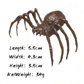 Pevné Čistej Medi Spider Socha Čaj Pet Ornament Vintage Simulácia Zvieracie Figúrky Miniatúr, Črepníkové Krajiny Domáce Dekorácie