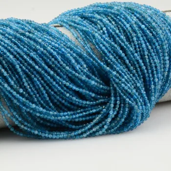 Prírodné Hlboké Modré Apatitu Tvárou Voľné Kolo Korálok, 2 mm,3 mm,4 mm