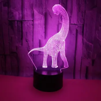 Kreatívne 3D LED USB Osvetlenie Kábel Zvierat, Dinosaurov Tvarované Domov Spálňa Dekoratívne Multicolor Nočné Svetlo stolná Lampa Deti Darčeky