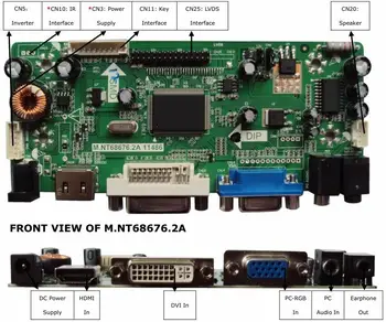 Yqwsyxl riadiacej Dosky Monitora Držiak pre M116NWR1 R1 M116NWR1 R4 HDMI+DVI+VGA LCD LED displej Regulátora Rada Ovládač