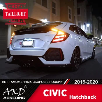 Na Aute honda Civic koncových svetiel 2016-2020 Hatchback LED Hmlové Svetlá Deň Beží Svetla DRL Tuning Auto Príslušenstvo MUGEN zadné Svetlá