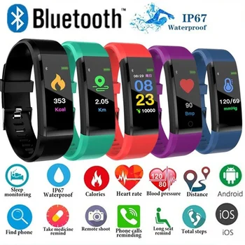 Smart Hodinky Muži Ženy Srdcového tepu, Krvného Tlaku Fitness Tracker Smartwatch Športové Hodinky Pre IOS a Android