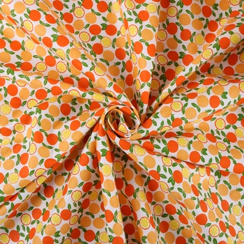 Nanchuang Orange Tlač Keper Bavlnená Tkanina Pre HOBBY Ručné Šitie&Prešívanie Obliečky na Vankúš Pre Dieťa Deti Materiálu 50x160cm