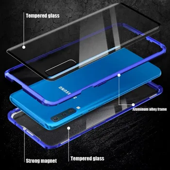 Obojstranný Tvrdené Sklo puzdro pre Samsung S20 FE Luxusné 360 Plný Magnetické Nárazníka Jasné, Anti Drop Kryt pre galaxy s20 fe Prípade