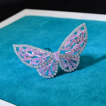 CINDY XIANG Cubic Zirconia Motýľ Brošňa Pre Ženy Svietiace Fashion Zirkón Pin Hmyzu Šperky, 2 Farby k Dispozícii Dobrý Darček