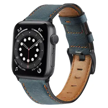 Retro Krava Kožený remienok pre Apple hodinky 6 kapela 44 mm 40 mm correa watchband iWatch náramok PRE Apple hodinky SE 6 sledovať príslušenstvo