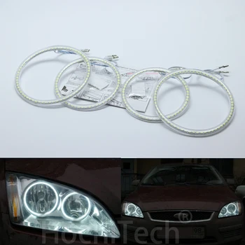 Ultra svetlé biela SMD LED angel eyes halo krúžkov denných prevádzkových DRL svetlo Na Ford Focus II Mk2 2004-2008 Auto Styling