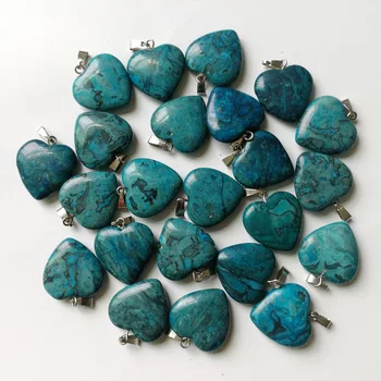 Móda Modrá Onyx kúzlo srdce Bod kameň, Prívesky, Náhrdelníky na Šperky, takže príslušenstvo 12Pcs/veľa doprava Zadarmo Veľkoobchod