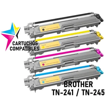 BROTHER TN-241 TN-245 Pack 4 toner DCP-9020CDW DCP-9022CDW DCP-9015CDW DCP-9017CDW HL-3140CW HL-3150CDW HL-3170CDW HL-3152CDW