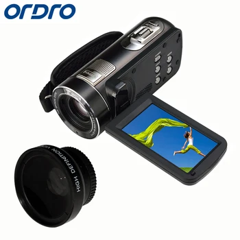 Ordro 10x Optický Zoom HD 1080P Digitálny Video Videokamera Nočné Videnie 120X Digitálny Zoom, Diaľkové Ovládanie Z80 Doprava Zadarmo