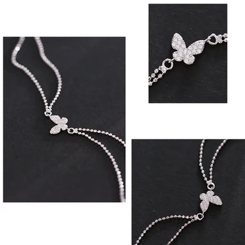 Utimtree Nádherné Náramky pre Ženy 2020 925 Sterling Silver Šperky, Módne Motýľ Kubický Zirkón Náramok & Bangles bijoux