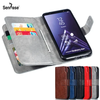 Luxusné Retro Flip PU Kožené Peňaženky Multi držiteľa karty Kryt Pre Samsung Galaxy A3 A5 2016 2017 A6, A8, A7 Plus 2018 Prípade