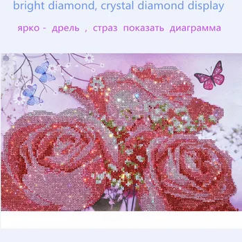 2016 Diy diamond maľovanie kvet diamond cross stitch crystal kolo diamond sady nedokončené plný diamond embroidery45x35