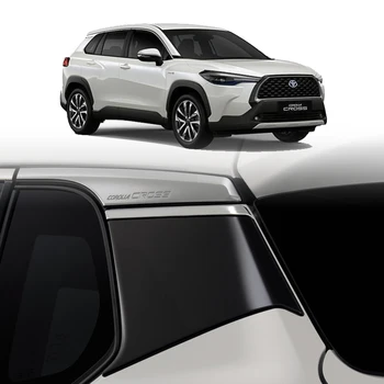 Pre Toyota Kríž 2020 2021 Zadné Bočné Okná Štvrťroku Panel Obloha Výbava ABS Piano Black