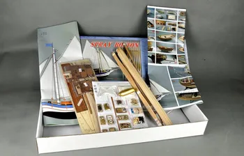 Rozsahu 1/30 Klasiky drevené plachetnice model súpravy na SPARY Boston moderná plachetnica DIY model