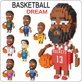 Nové HOBBY Basketbal idol Modelu star Player Mini Akcia Obrázok Miniatúrne Stavebný kameň Tehla Hračky pre Chlapca, priateľ narodeniny darček