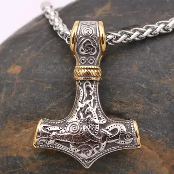 Nostalgia Dva Tóny Nehrdzavejúcej Ocele, Šperky Thor Kladivo Mjolnir Prívesok Viking Náhrdelník