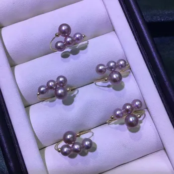 Nádherný mix štýl kolo pearl krúžky 18k zlata dámske šperky