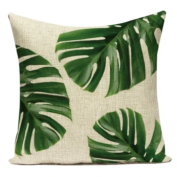 Bavlnená posteľná Bielizeň Dekoračné Vankúše, Tropické Kaktus Palmového Lístia Gauč Domova Vankúš obliečka na Vankúš pre Obývacia Izba