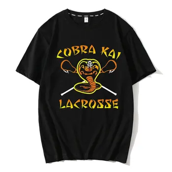 Karate Kid T Shirt Cobra Kai Štrajk Prvý Úder Tvrdý T-Shirt Bavlna Úžasné Tee Tričko Vytlačené Tričko