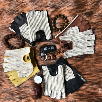 NOVÍ ľudia, originálne kožené rukavice muž z ovčej strojník rukavice kožené vodičské rukavice mužov, kožené ovládač rukavice Buckskin Prstové