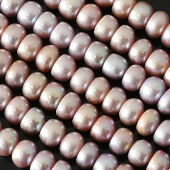 Fialová prírodné sladkovodné perly elektronické tlačidlo 9-10 mm charms voľné korálky pre vysoký stupeň ženy, prívesky, šperky, takže 15inch B1382