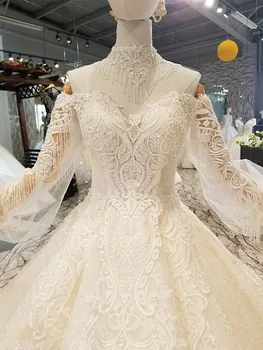 LS354711 počítať vlak princezná svadobné šaty 2018 milú, dlhé rukávy, plesové šaty, svadobné šaty kúpiť priamo блестящее платье